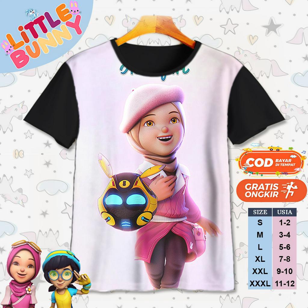 KAOS ATASAN ANAK LAKI LAKI PEREMPUAN YAYA BOBOIBOY KEMBALI AIDILFITRI BAJU KAOS ANAK BOBOIBOY