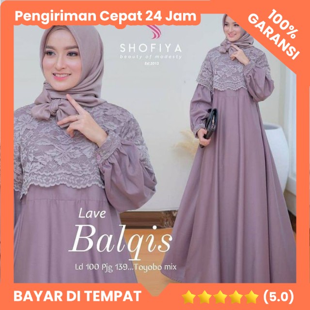 Baju Gamis Muslim Syar'i Pesta Terbaru 2021 2022 Brukat Wanita Perempuan Dewasa Remaja Kekinian Terb