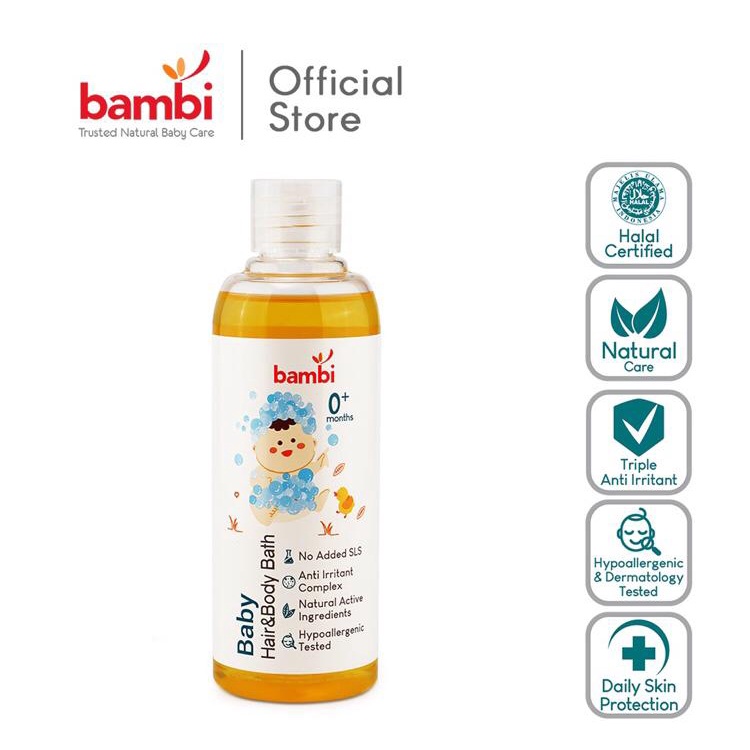 Bambi hair &amp; body bath 100ML &amp; 200 ML / Sabun Mandi
