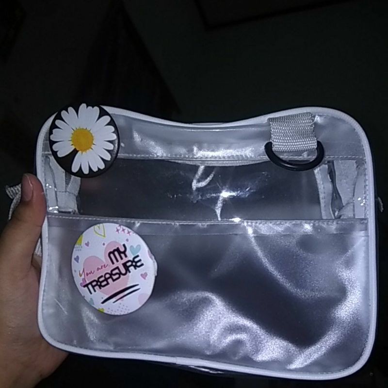 tas konser transparan + pin treasure