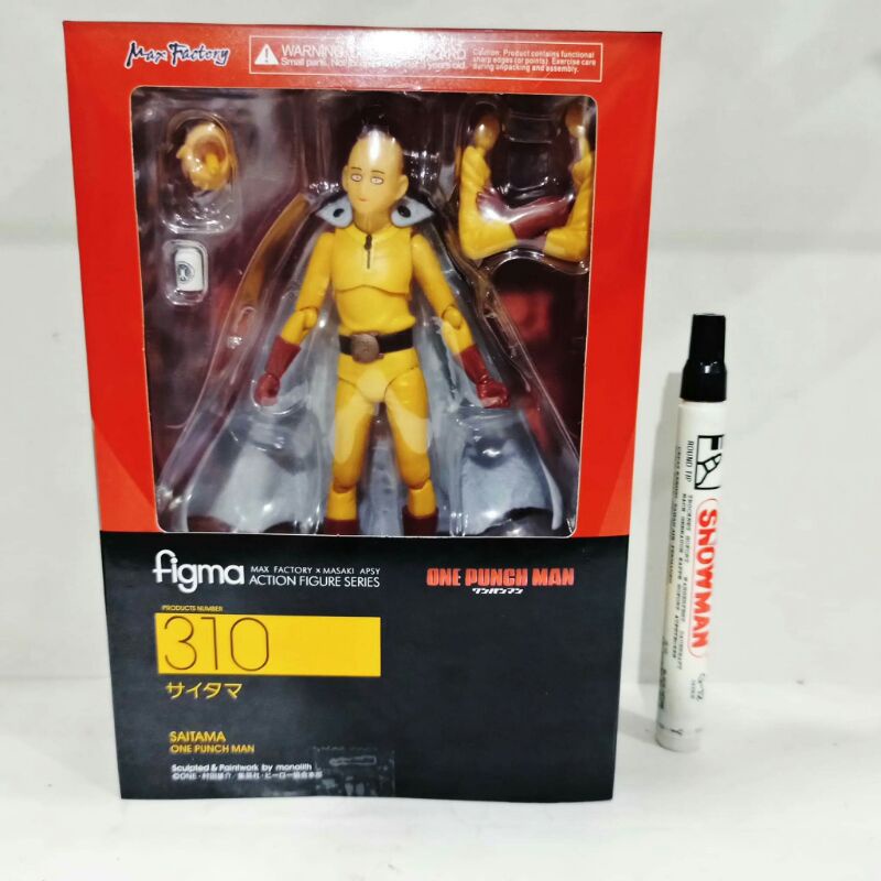 mainan figurefigma 310 saitama one punch manrecast artikulasitinggi