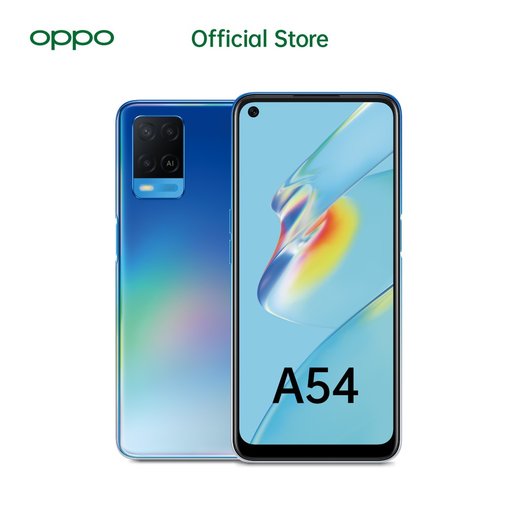 OPPO A54 4/64GB [16MP Selfie Camera, IPX4 Water Resistant, 5000mAh Battery, Eye-care Neo Display]-Starry Blue