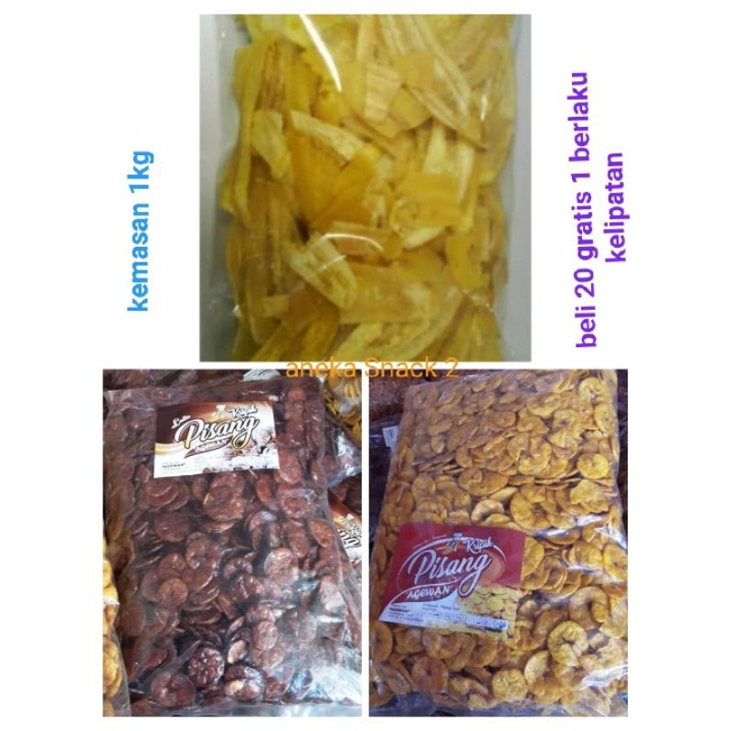 

keripik pisang manis madu dan coklat agewan 1kg