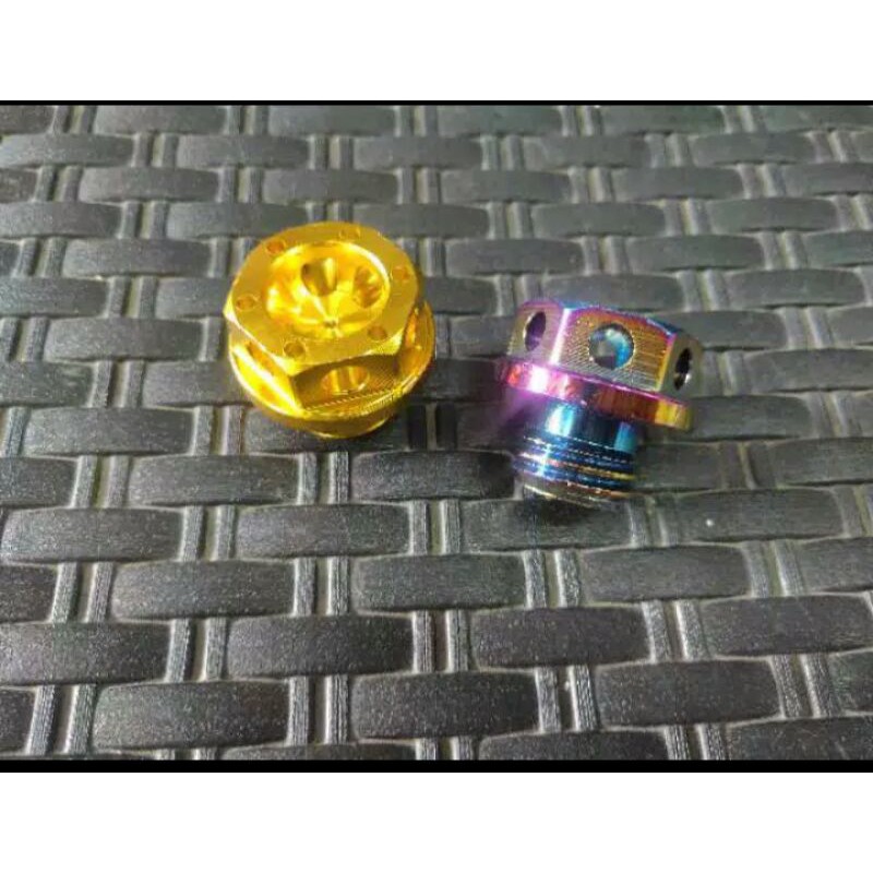 Baut Tutup Oli Rainbow sama Gold model baut probolt flower universal