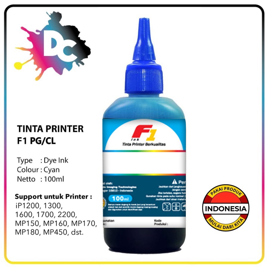 Tinta Refill Canon F1 100ml Tinta Isi Ulang Botol Infus