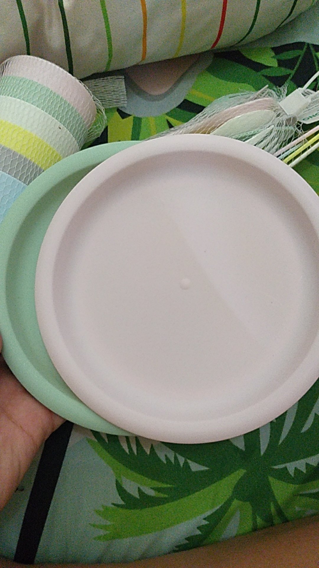 Piring Set Isi 6 Colorful Reusable Plate Environmental Pp Material Tableware Samono Stw02d