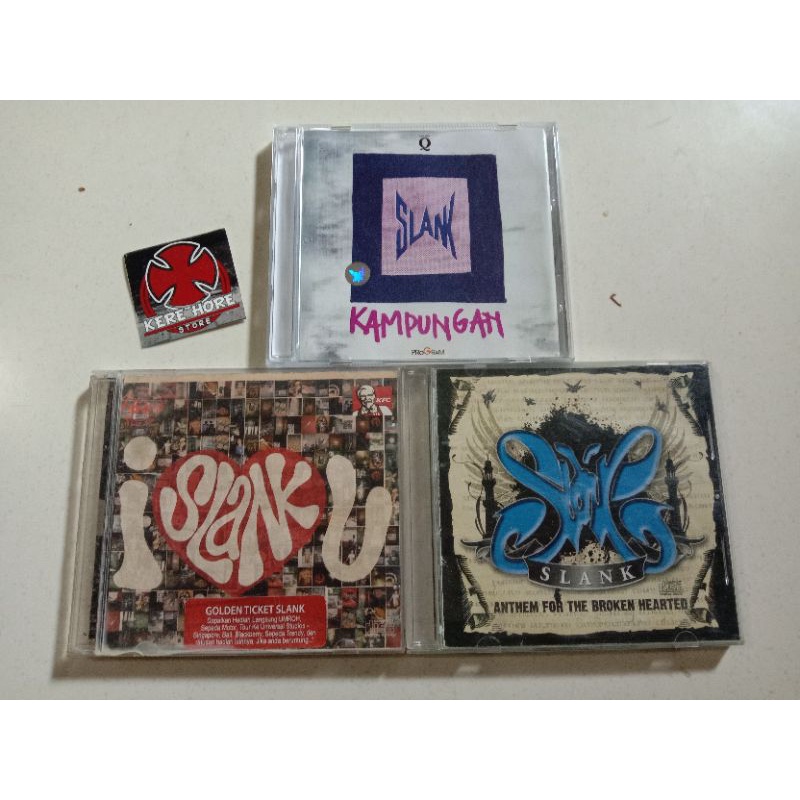 Sepaket 3 CD Slank Original - Kampungan, I Slank U, Anthem For The Broken Hearted.               (ka