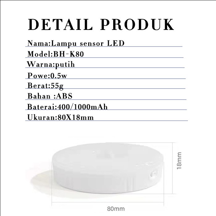 Lampu tidur sensor LED otomatis lampu malam cas smart 1000mAH / Lampu Tidur Sensor / Lampu Tidur Sensor Cahaya / Lampu Tidur Sensor Cahaya Otomatis / Lampu Tidur Sensor Led / Lampu Tidur Sensor Otomatis / Lampu Malam Kamar / Lampu Tidur Dinding / Lampu