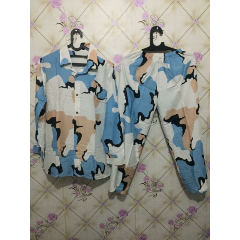 Setelan Wanita Rayon Motif One Set Premium / Pajamas /Setalan murah