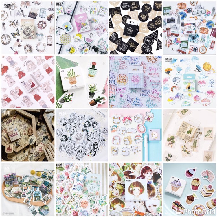 

STICKER STIKER AESTHETIC SCRAPBOOK JOURNAL JURNAL WORD DUCK FLOWER TRAVEL MANGA KARTUN CARTOON VINTAGE CAKE