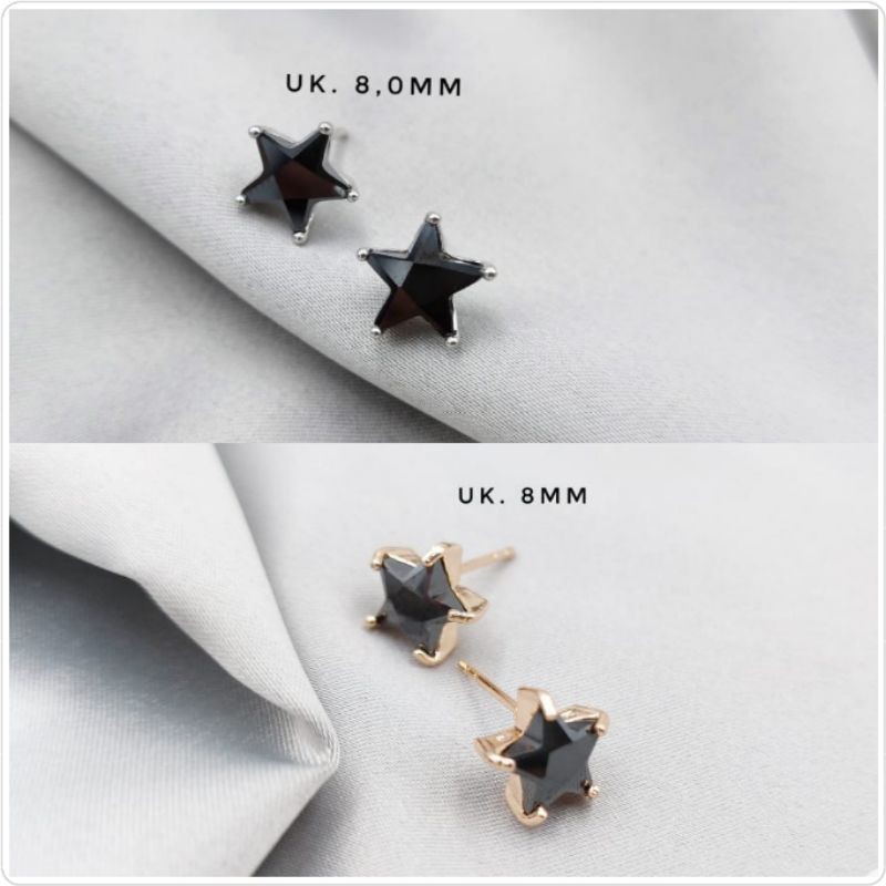 Anting bintang mata hitam | ANTING TUSUK | ANTING BATU HITAM | ANTING XP