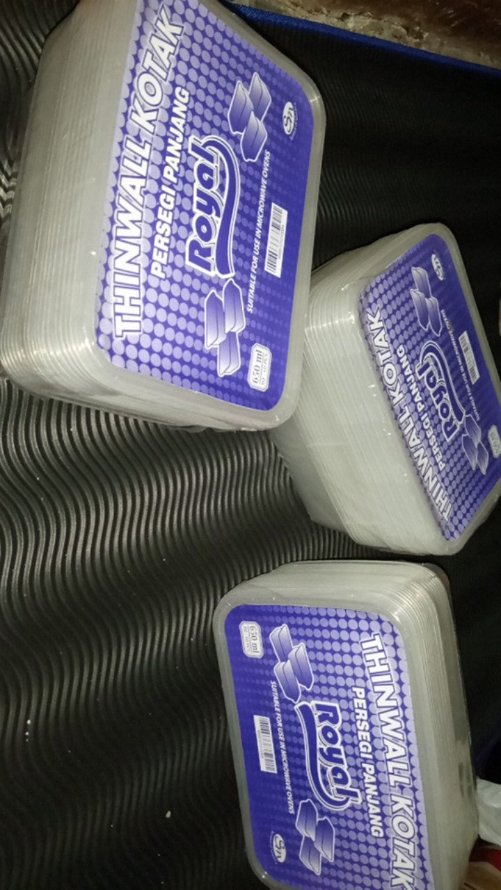 Thinwall Takeaway Container 650ml/box Makan Plastik/tempat Makan Plastik