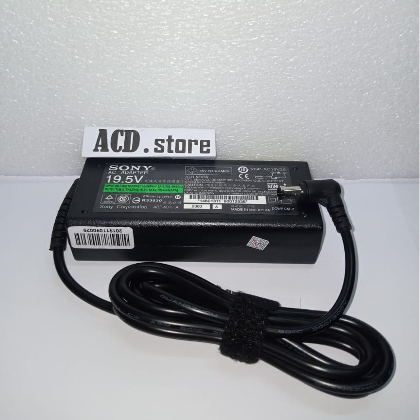 ORIGINAL Adaptor Charger TV SONY BRAVIA 19.5V 3.9A VGP-AC19V20 VGP-AC19V33