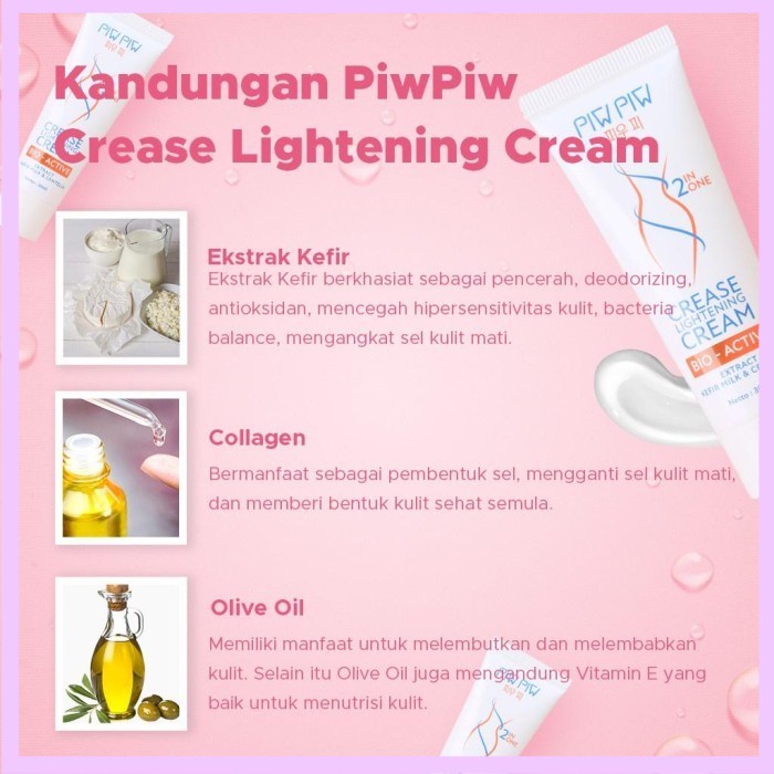 Piw Piw Crease Lightening Cream Pemutih Pencerah Ketiak Selangkangan Piw Piw Crease Lightening Cream Pemutih Pencerah Ketiak Selangkangan