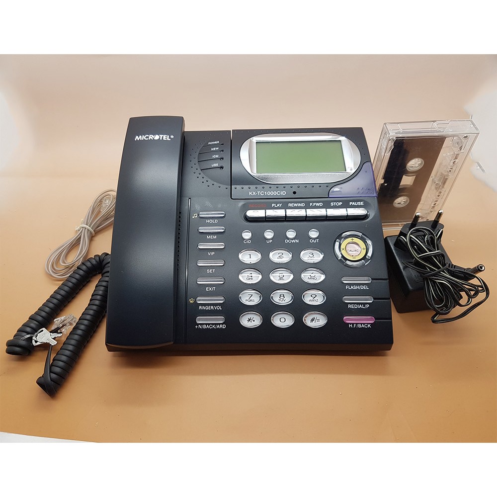Telepon with Recording kaset Microtel Kx-tc1000cid