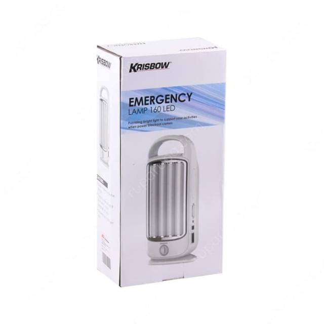 KRISBOW EMERGENCY LAMP 160 LED Teknologi Dimmer / Lampu