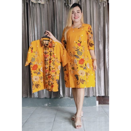 COUPLE BATIK FURING TEBAL PREMIUM YENI BAGARIANG - BAHAN TEBAL JAHITAN BUTIK - COUPLE WANITA PRIA - COUPLE SET ZIPPER BELAKANG SIZE M L XL XXL JUMBO