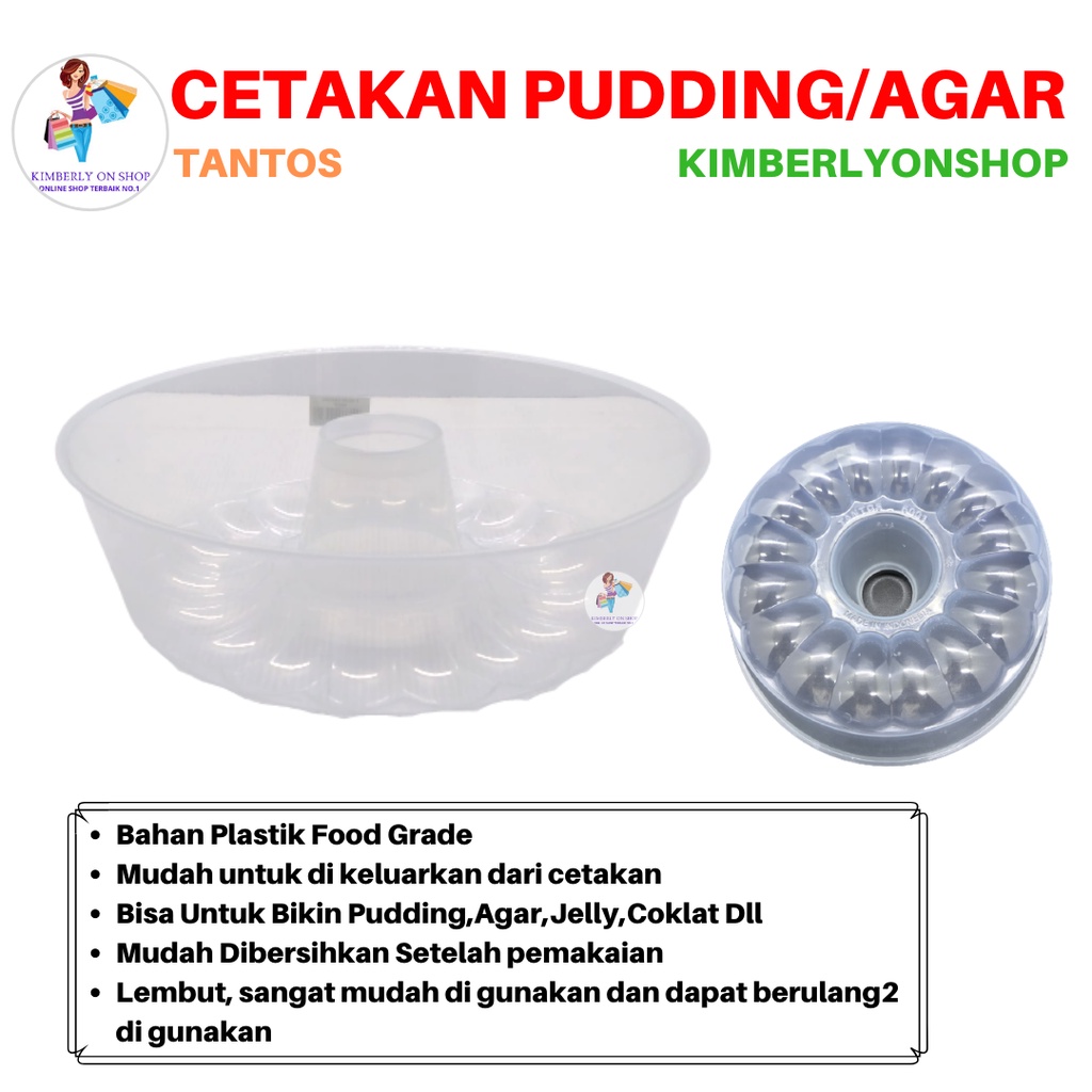 Cetakan Agar Pudding Plastik Loyang Jelly Bulat Serbaguna Tantos