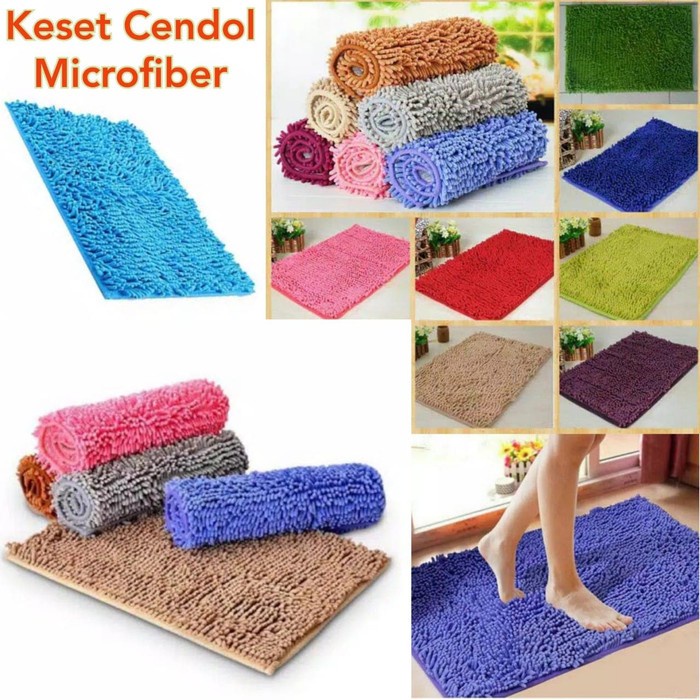 KESET CENDOL MICROFIBER ANTI SLIP LICIN / KESET ALAS KAKI / KESET SERBAGUNA TEBAL