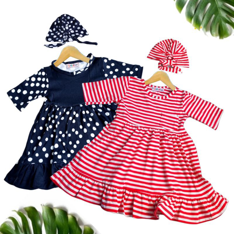 Hallybaba kids - Dress Bayi Free Turban Yumna 0-2th