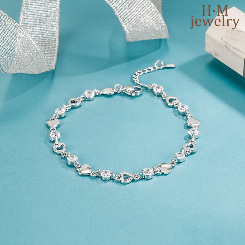 Gelang Tangan Sterling Silver 925 Dengan Batu Zircon AAA Untuk Wanita 2022