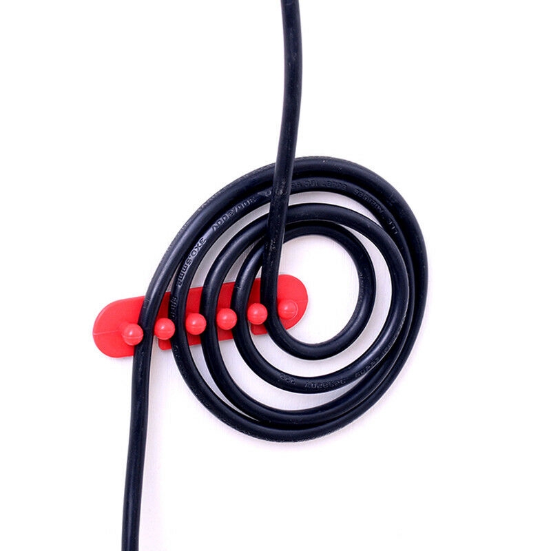 2pcs Klip Holder Kabel USB Dengan Perekat Warna Acak Untuk Meja