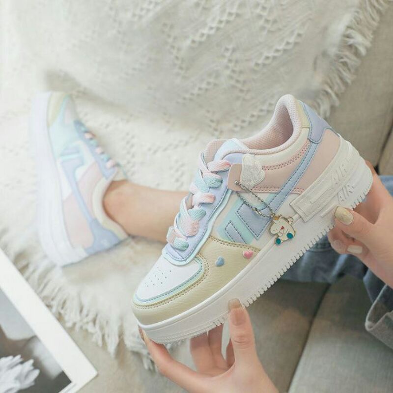 DDS3486 Sneakers Wanita Fashion Import Sepatu Kasual Air Force Shadow Unicorn Shoes Bisa COD (With Box)