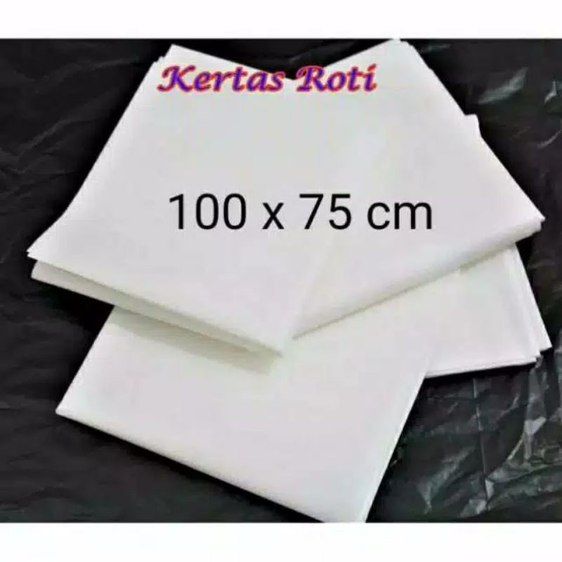 Kertas Roti Baking Paper 75cm x 100cm Alas Loyang / Alas Roti Cookies Kue Warna Putih