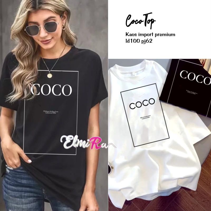 COCO TOP BY ELMIRA (KAOS WANITA) Kaos katun halus