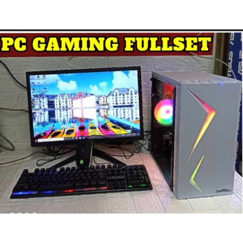 PC Editing Gaming Core i7 Ram 16 gb VS Vga GT 1030 ddr 5 Monitor 19 in Full Set