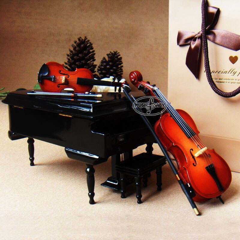 Miniatur Pajangan Biola Violin Instrument Decoration 10cm / Kado Unik / Kado / Gift