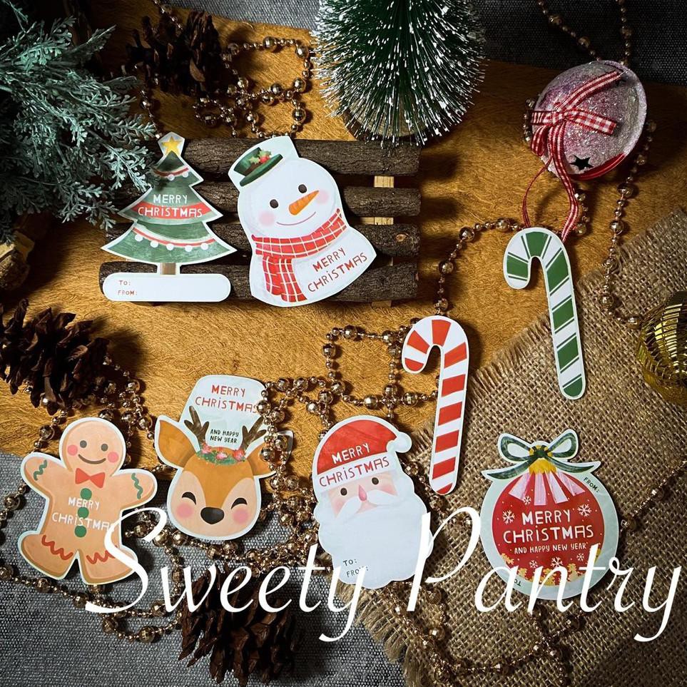 

TODAY FIRST Hangtag / Hang tag / hiasan dus/box kue Mix Christmas - 160 pcs