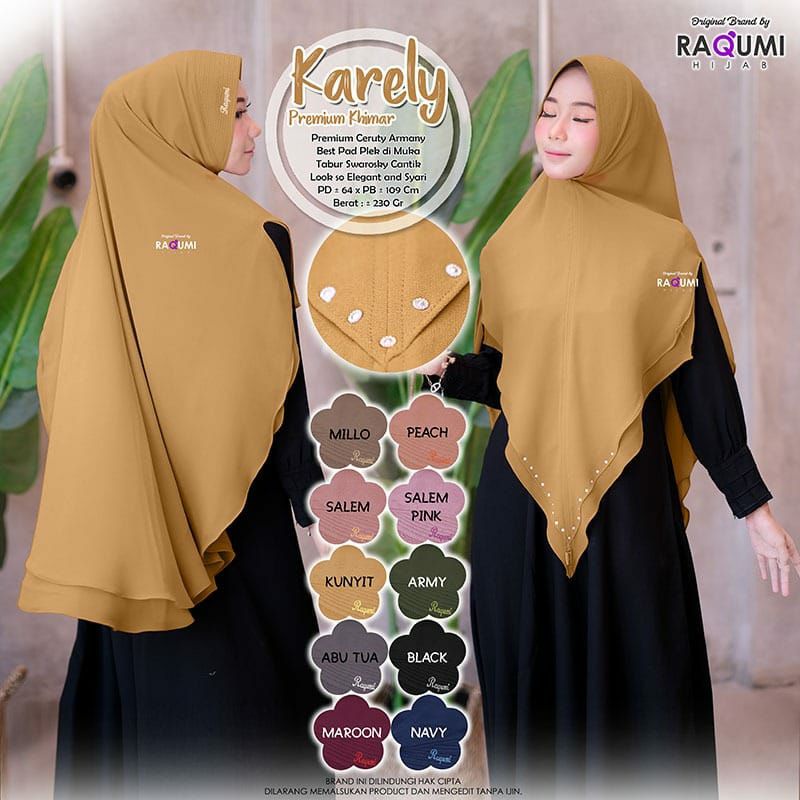 Jilbab Khimar Raqumi Karely Premium Khimar