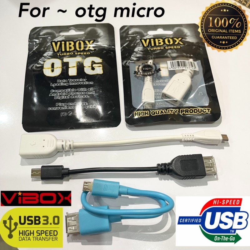 PROMO SUPER OTG KABEL VIBOX MICRO TURBO-01 SPEED DATA TRAVELLER FOR ANDROID