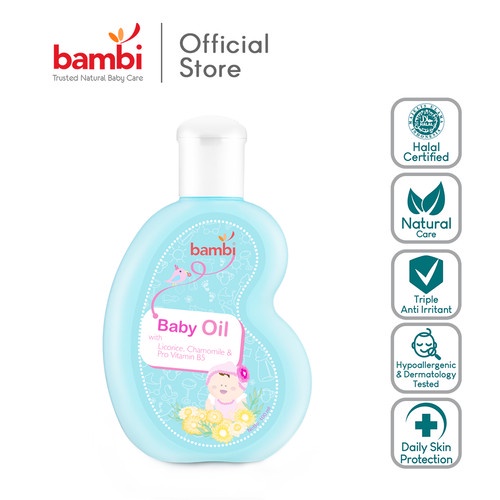 ♥BabyYank♥ Bambi Baby Baby Oil with Licorice, Chamomile, &amp; Pro Vitamin B5 100ML