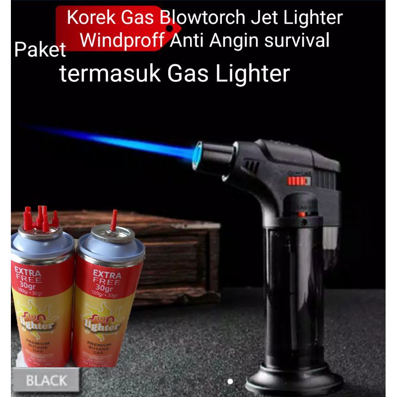 Korek Gas Torch Jet Lighter Windproff