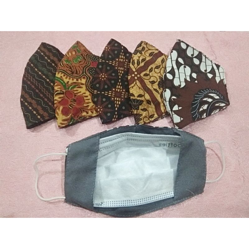 cover masker medis/cover masker medis batik/cover masker terbaru