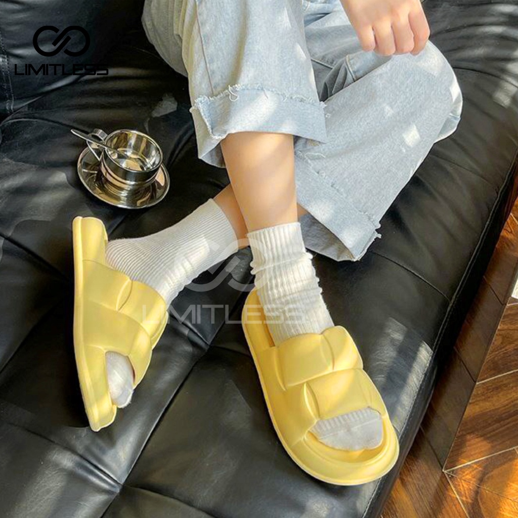 Zerolimit - Sandal Jelly Korean Style Wanita Sendal Slip On Cewek Lucu Sandal Rumah Wanita Fashionable