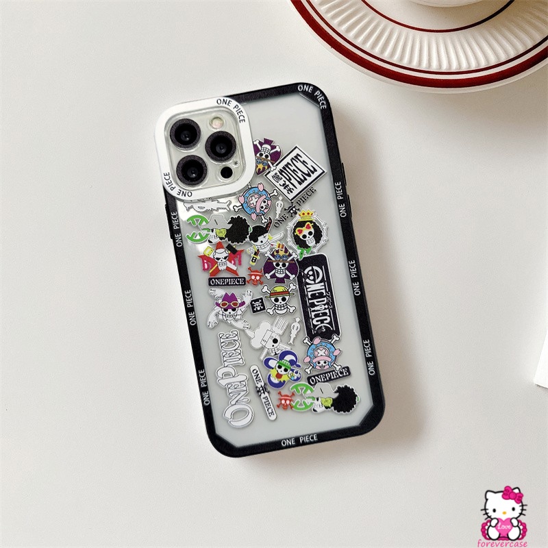 Casing Oppo A96 A76 A57 2022 A95 A52 A31 A16K A16 A92 A74 A53S A5s A55 A7 A12 A15 A54 Reno 7Z 7 8 5F 62 A3S Motif Anime One Piece Case Pelindung Earphone Bluetooth Airpod