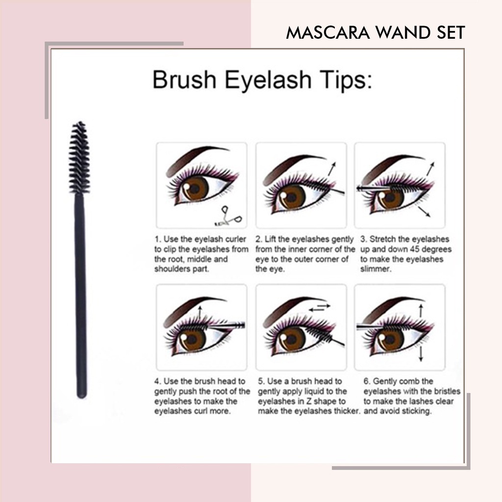 Mascara wand set 10pcs sisir bulumata eyelash extension