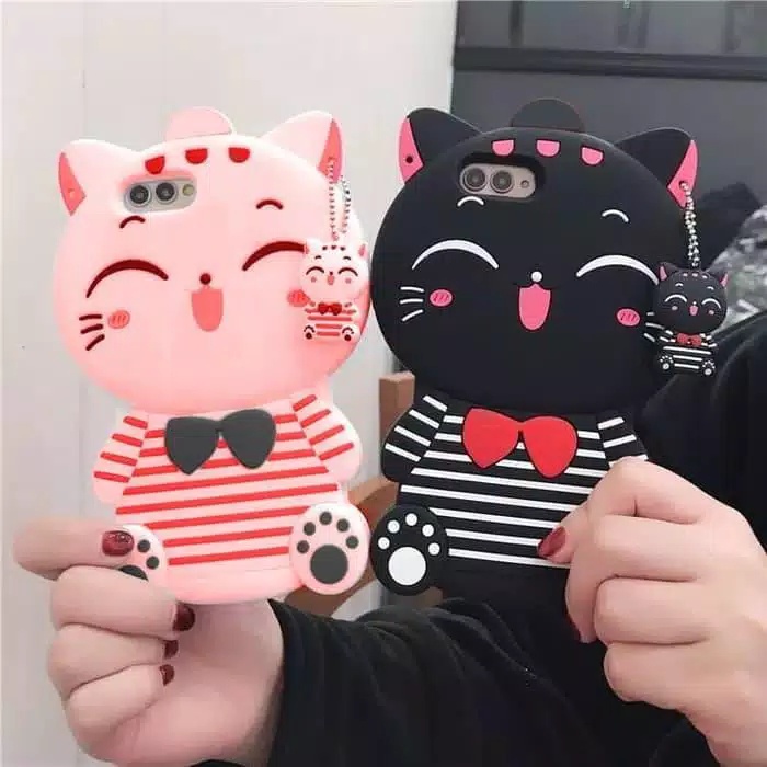 Case 3D Redmi 9a 9c Note 9 Karakter Mimi Cat Kucing Soft Silikon Casing