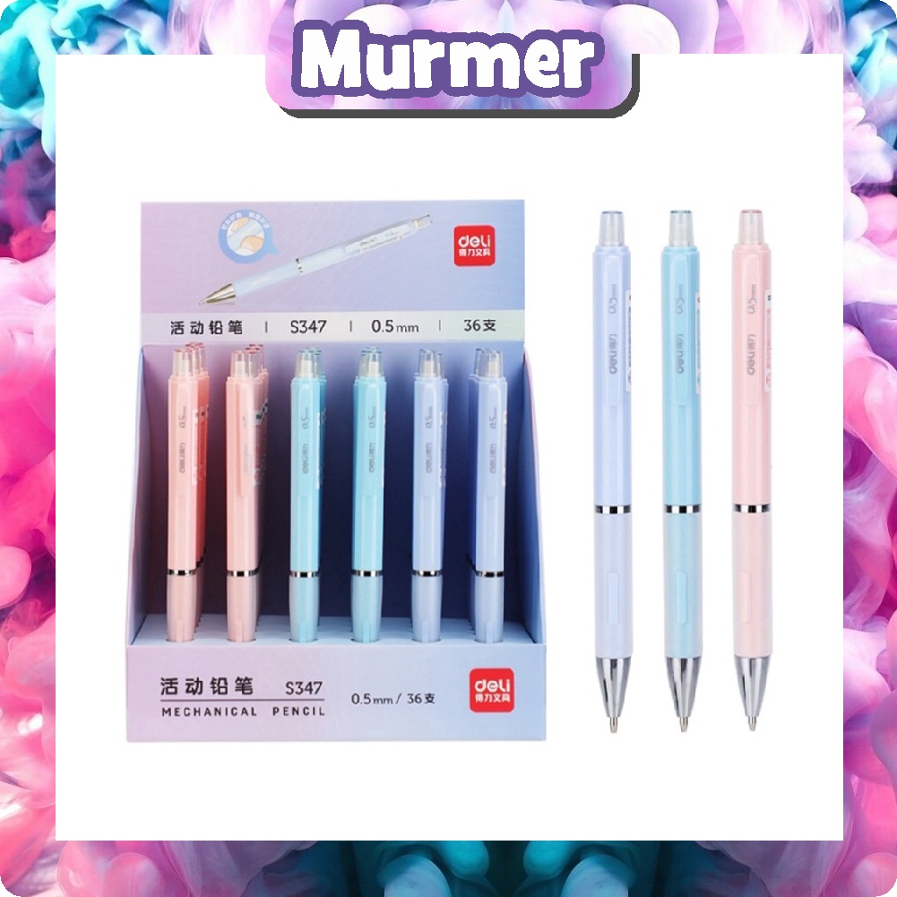 MurmerOfficial Propelling Pencil Pensil Mekanik Cetek Tip 0.5 mm Dilengkapi Klip S011