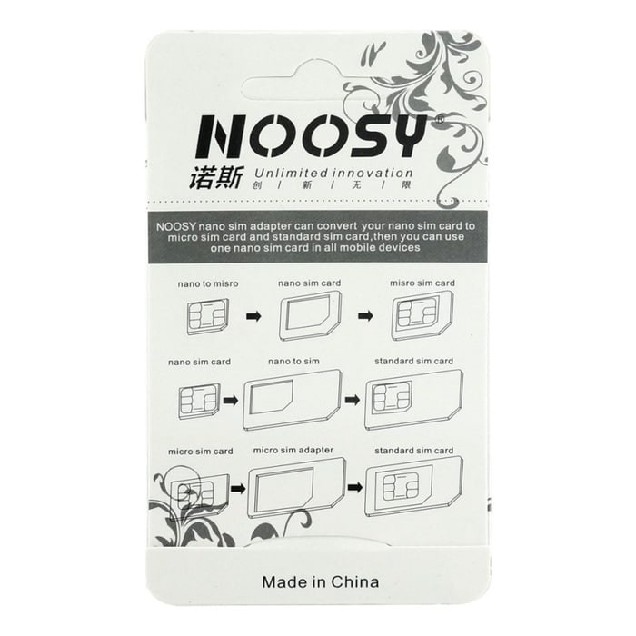 Noosy Sim Card Adapter Nano / Micro Mini Sim / Injector 4 In 1 Xiaomi