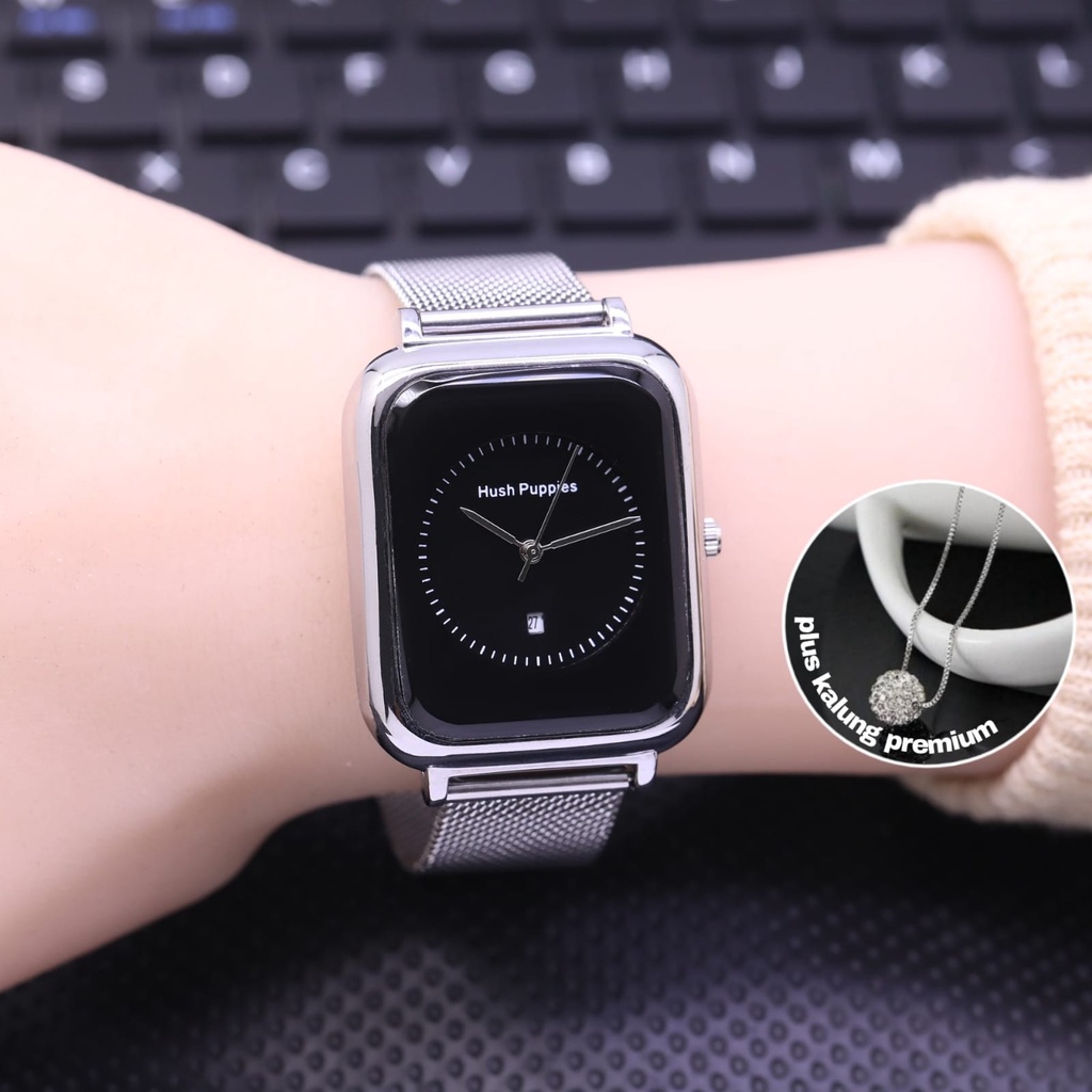 Jam Tangan Fashion Styles Wanita HP Tali Pasir Free Kalung