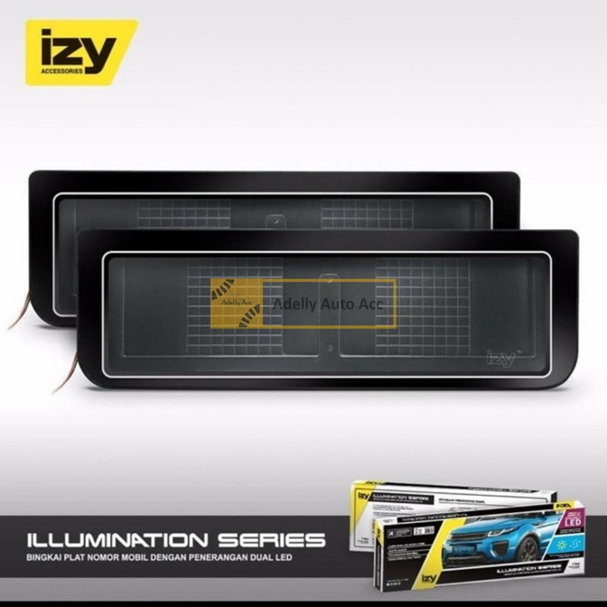 Jual Tatakan Dudukan Plat Nomor Mobil IZY Illumination Lampu Led 2