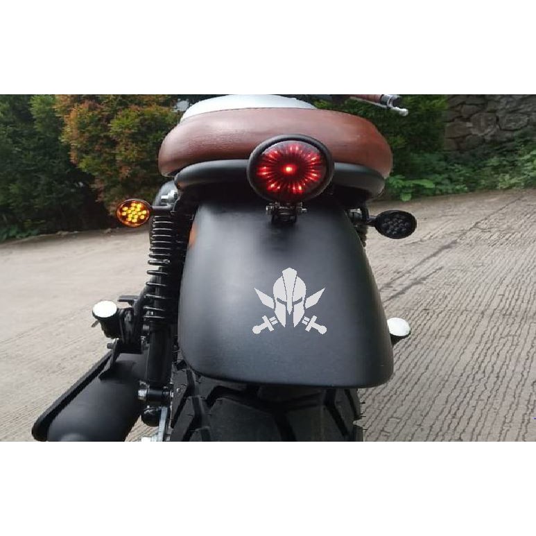 Stiker Spartan Helm Sword Logo Skin Laptop Helm HP Motor Mobil Cutting