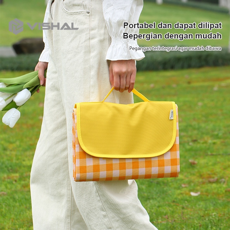 VISHAL Tikar Lipat/Tikar Piknik/ Alas Piknik /Tikar Pantai Anti Air VS-32