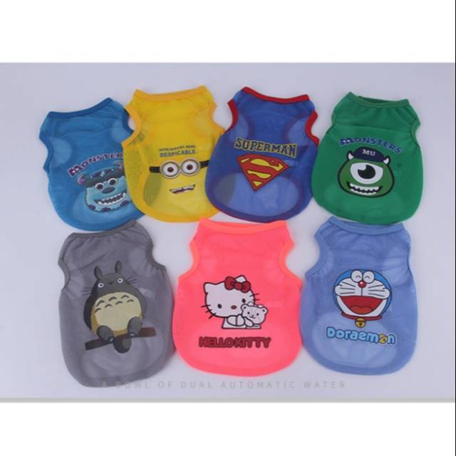 Pet Clothes Cartoon Sejuk Untuk Anjing dan Kucing