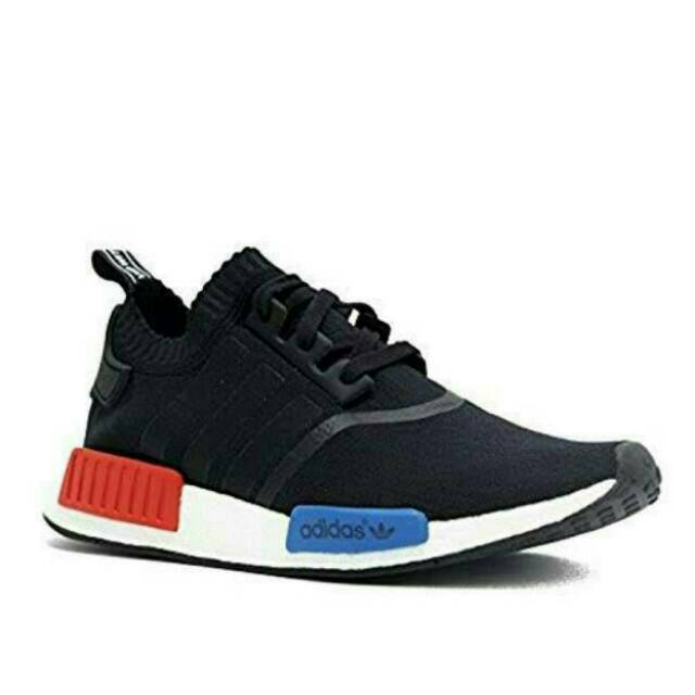 adidas nmd r1 black red blue