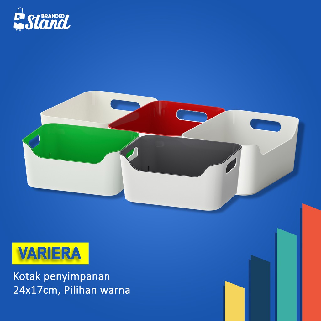 VARIERA Kotak Serbaguna / box penyimpanan / kotak peralatan dapur, 24x17 cm, Pilihan Warna